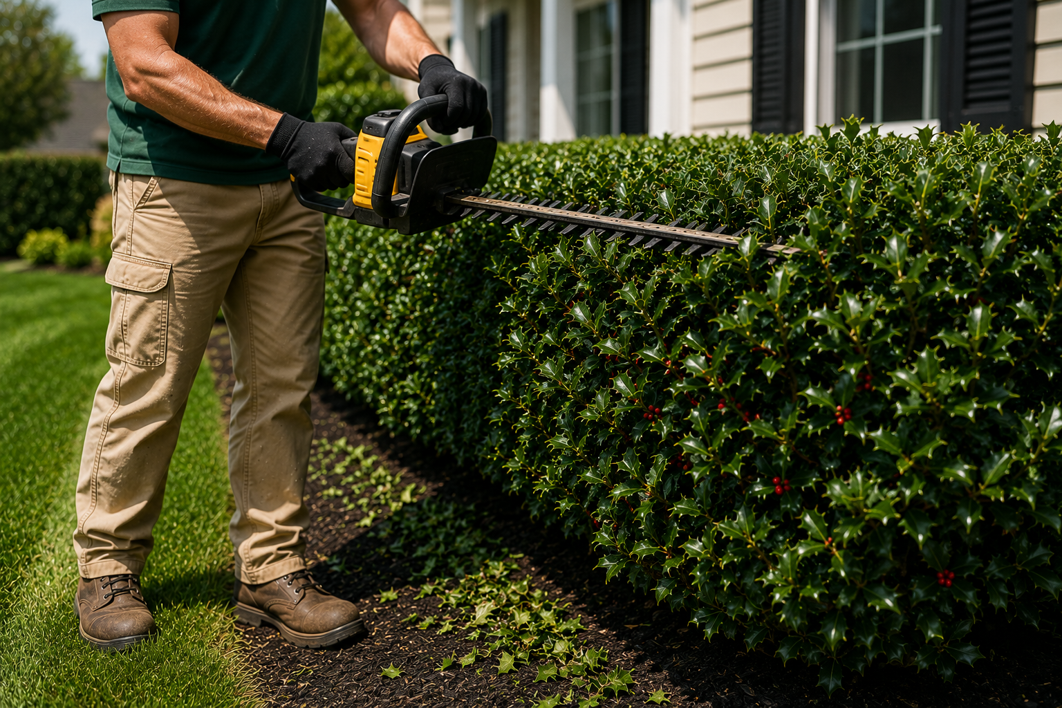Hedge trimming and lawn care service in Gainesville Georgia
