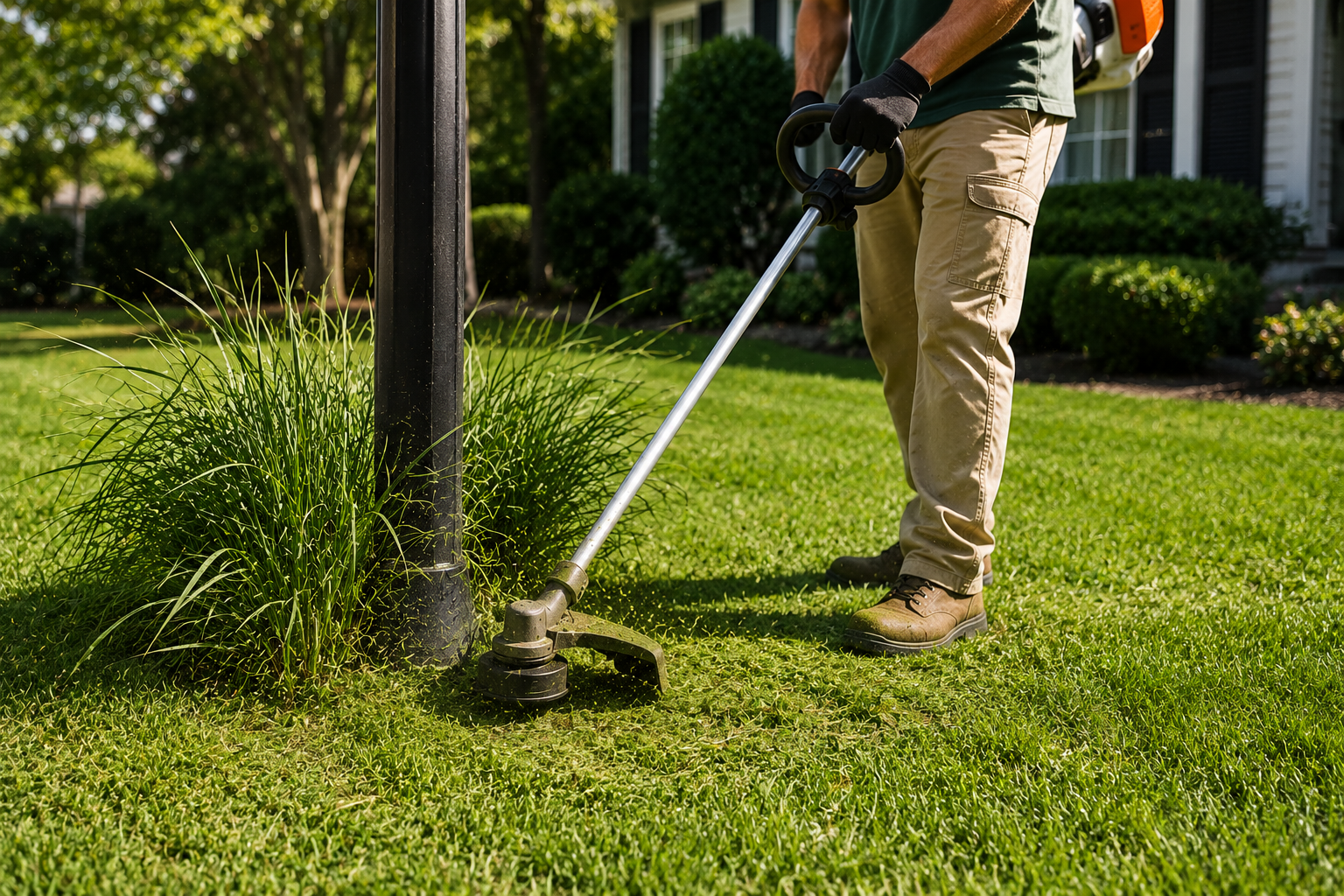 Weed eating and lawn trimming service in Oakwood Georgia